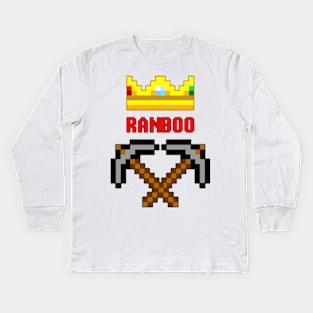 Ranboo Pickaxes Kids Long Sleeve T-Shirt